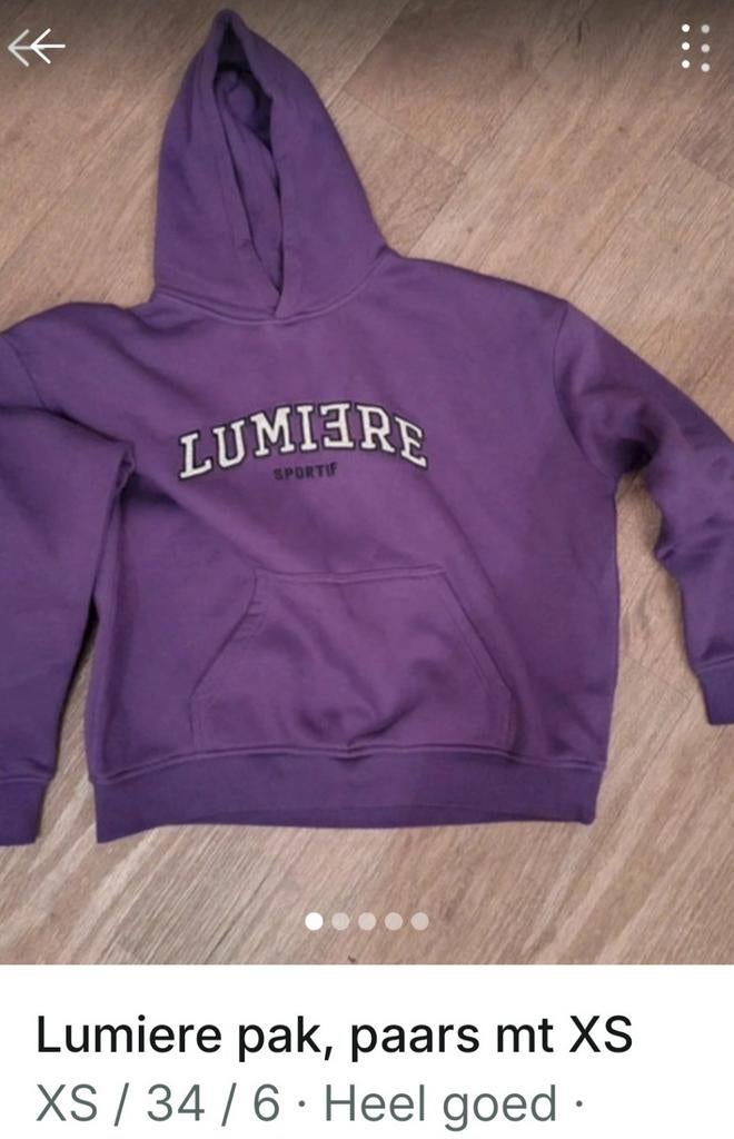 Lumiere pak, paars mt xs, Paars, Overige typen, Ophalen of Verzenden, Zo goed als nieuw