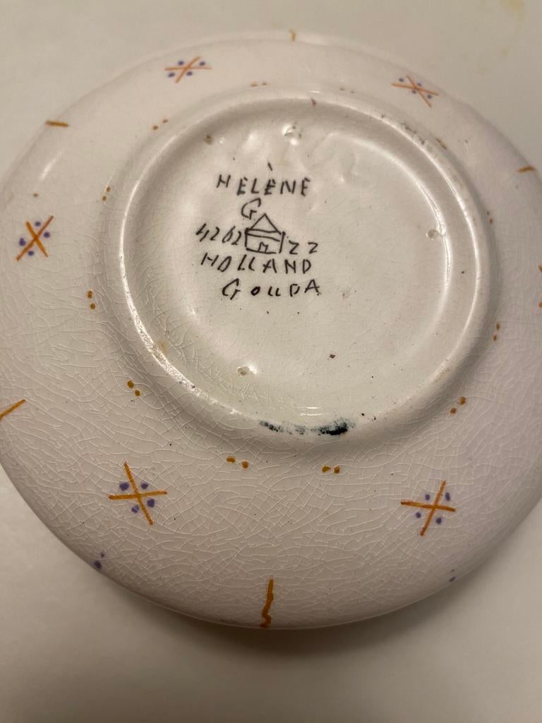 Helène Gouda Plateel kommmetje Art Nouveau stijl rond 1918, Antiek en Kunst, Antiek | Keramiek en Aardewerk, Ophalen of Verzenden
