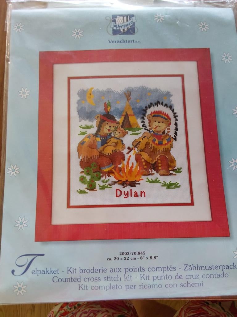 Geboortetegel vervaco Indiaan, Ophalen of Verzenden, Nieuw, Borduurpakket