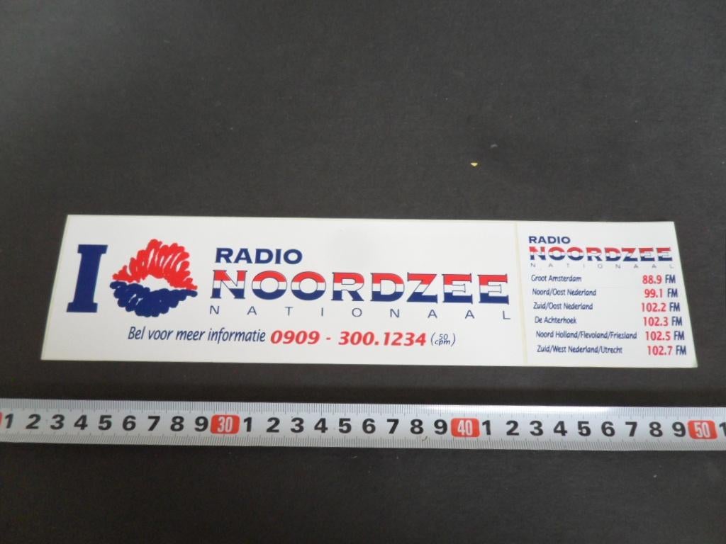 sticker I Kiss Radio Noordzee nationaal, Verzamelen, Ophalen, Zo goed als nieuw