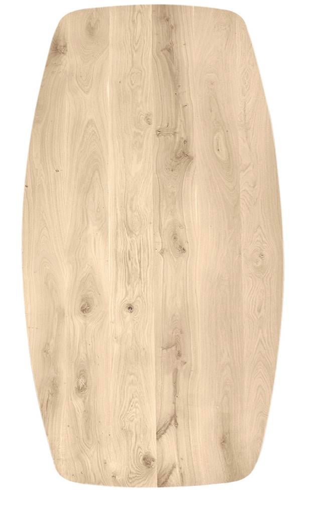 Mooie industrele massief eiken deens ovale tafels, 100 tot 150 cm, Eikenhout, Ophalen of Verzenden, Vijf personen of meer