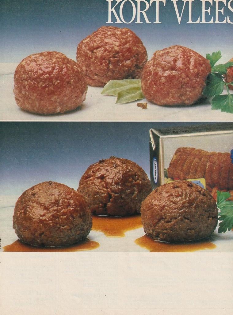 Retro reclame 1980 Croma bakboter lekkere gehaktballen, Verzamelen, Verzenden, Overige typen