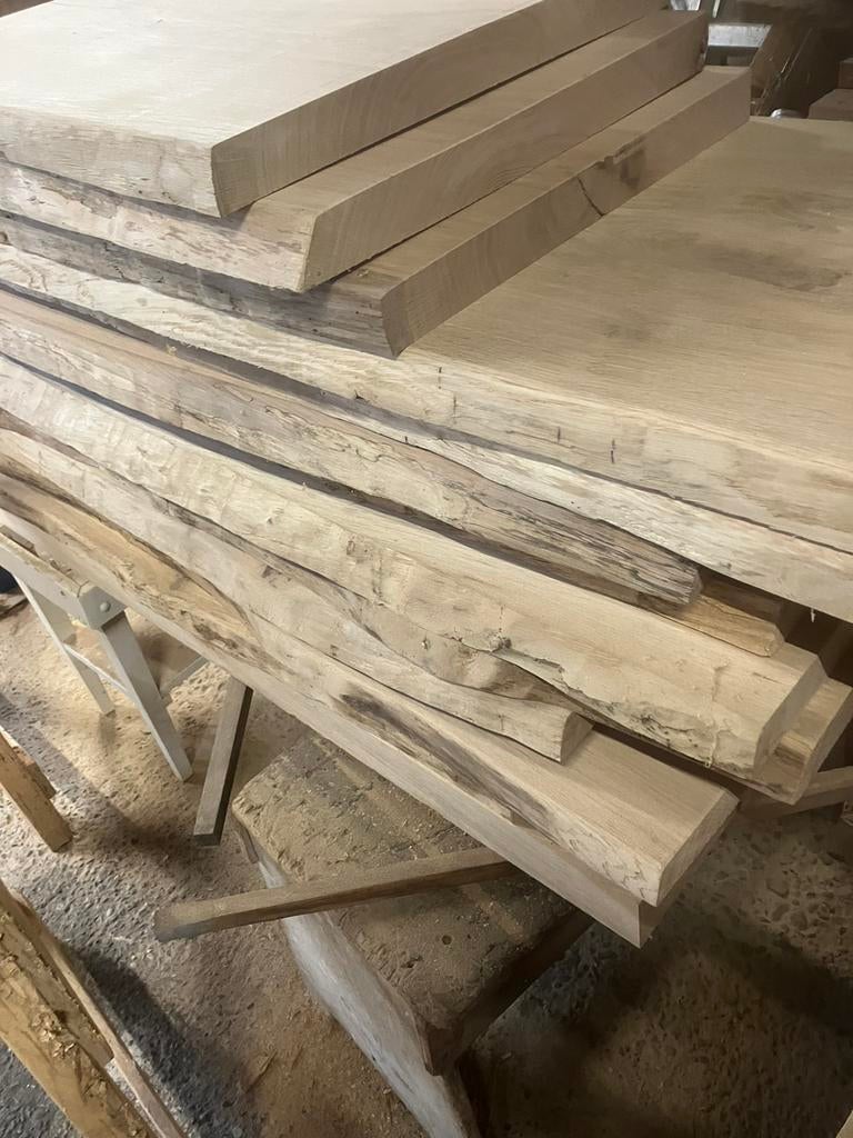 Wastafelblad eiken massief blad op maat gemaakt, Ophalen, Nieuw, 25 tot 50 cm, Minder dan 100 cm