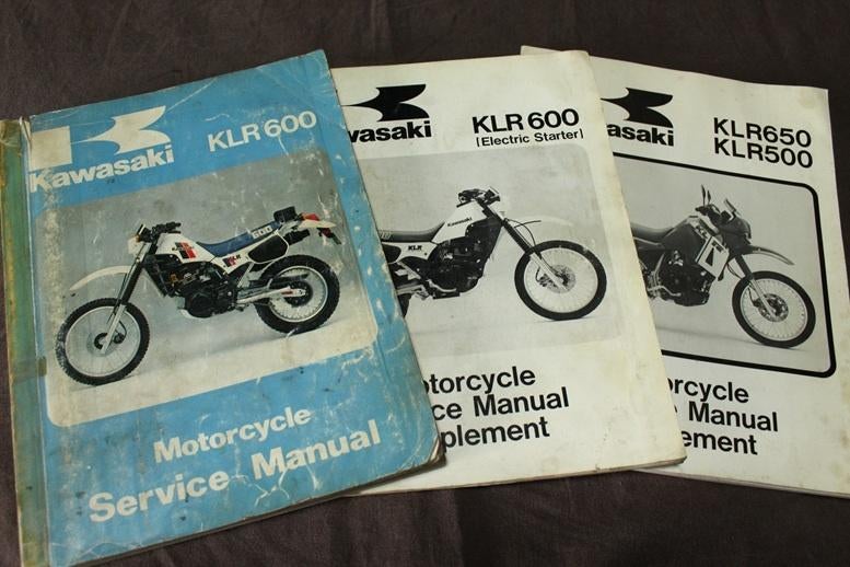 Kawasaki KLR600 KLR650 KLR500 1984 - 1989 service manual, Motoren, Ophalen of Verzenden, Kawasaki