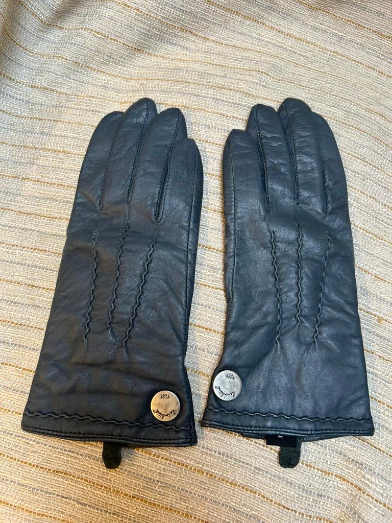 Zacht lederen Laimböck handschoenen maat 7 kleur blauw/grijs, Kleding | Dames, Mutsen, Sjaals en Handschoenen, Laimböck, Onbekend