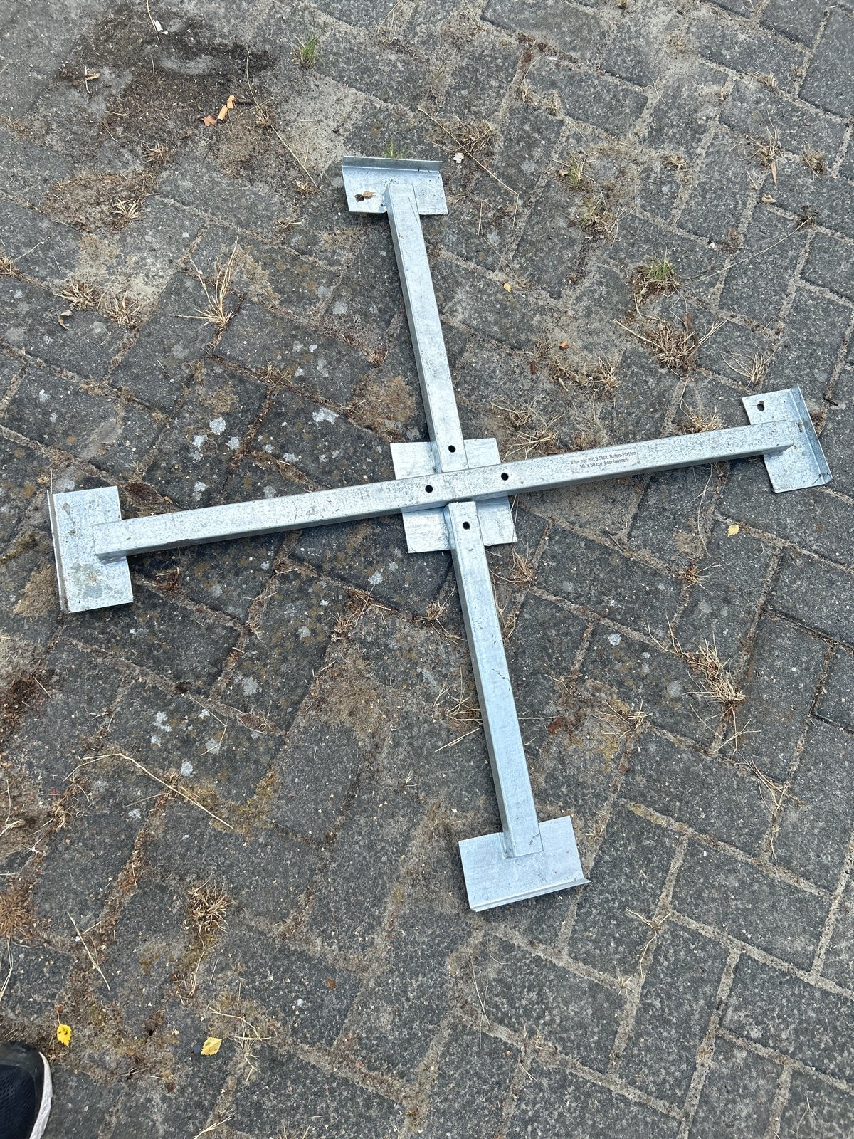 Twee keer parasol voet, Ophalen of Verzenden, Gebruikt, Minder dan 1 meter, Overige typen