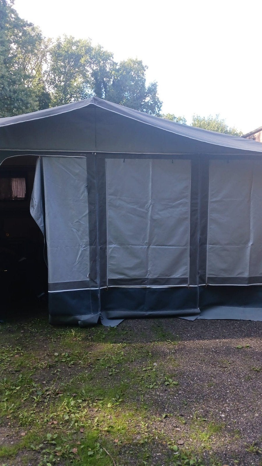 voortent  caravan, Ophalen