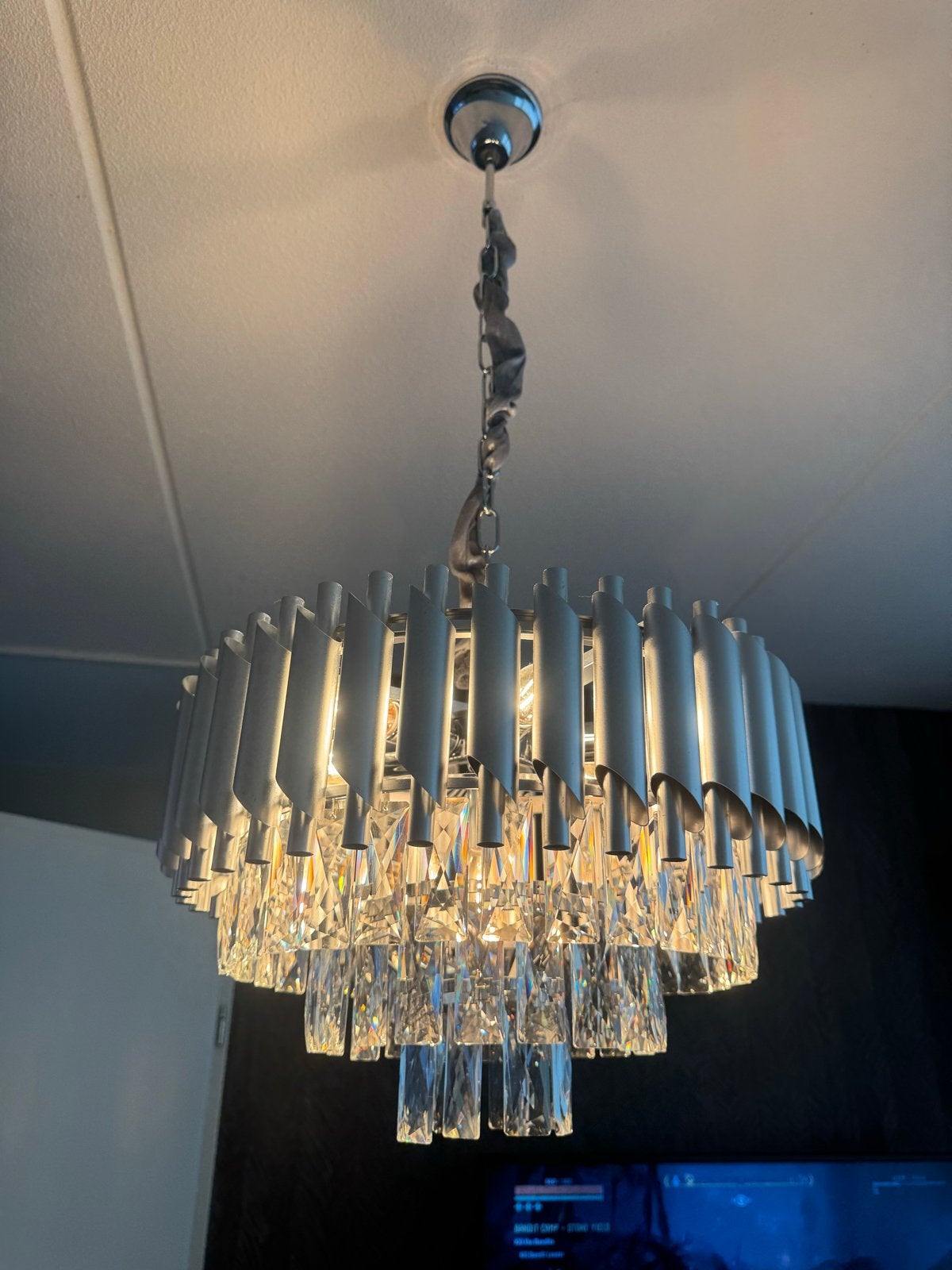 2 Eric Kuster style hanglampen, Huis en Inrichting, Ophalen, Zo goed als nieuw, Glas, 50 tot 75 cm