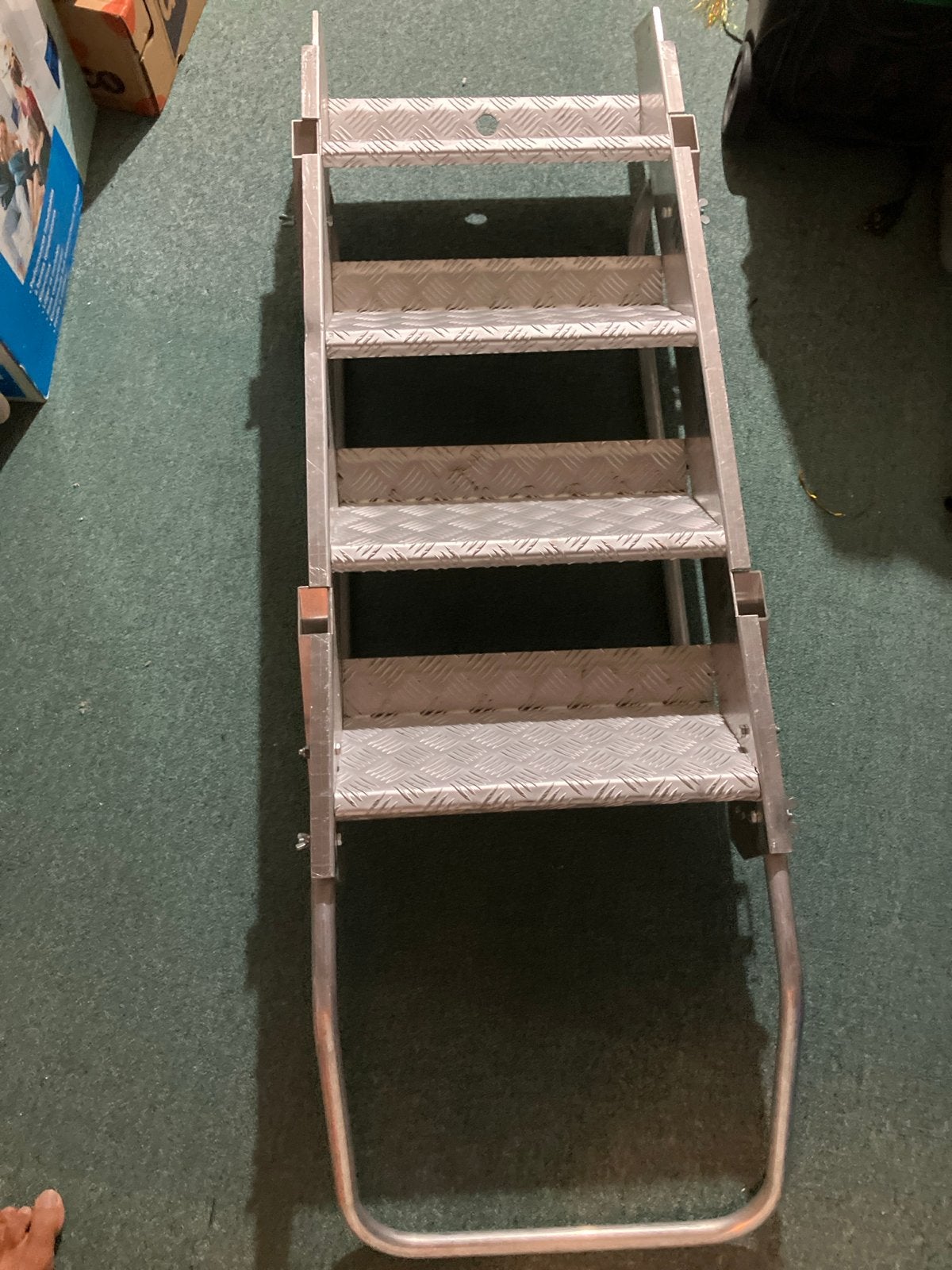 Stevige aluminium trap met 5 treden, Ophalen, Zo goed als nieuw, Trap, Minder dan 2 meter