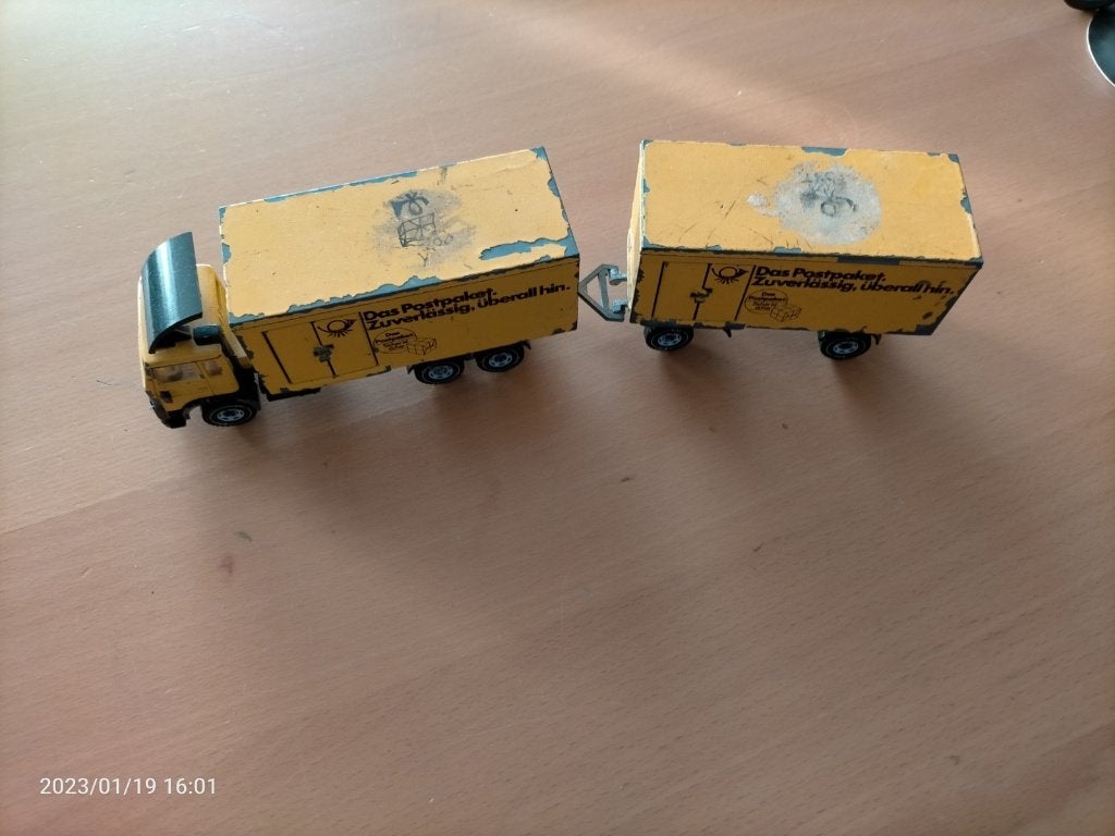 Siku volvo Deutsche post opknapper, Ophalen of Verzenden, Gebruikt, Auto
