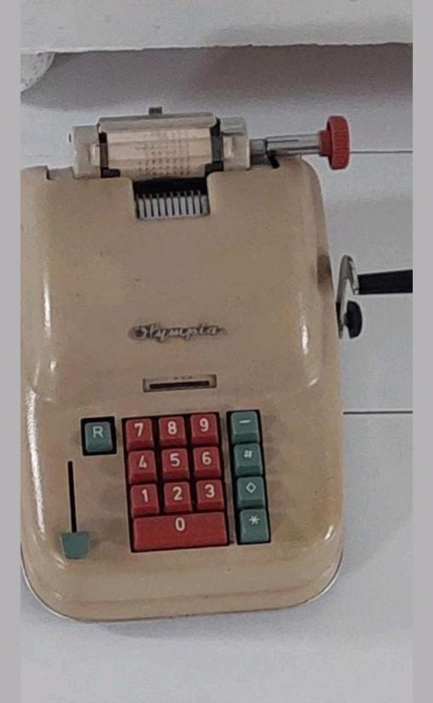 VINTAGE OLYMPIA TELMACHINE EEN MECHANISCHE REKENMACHINE, Ophalen of Verzenden