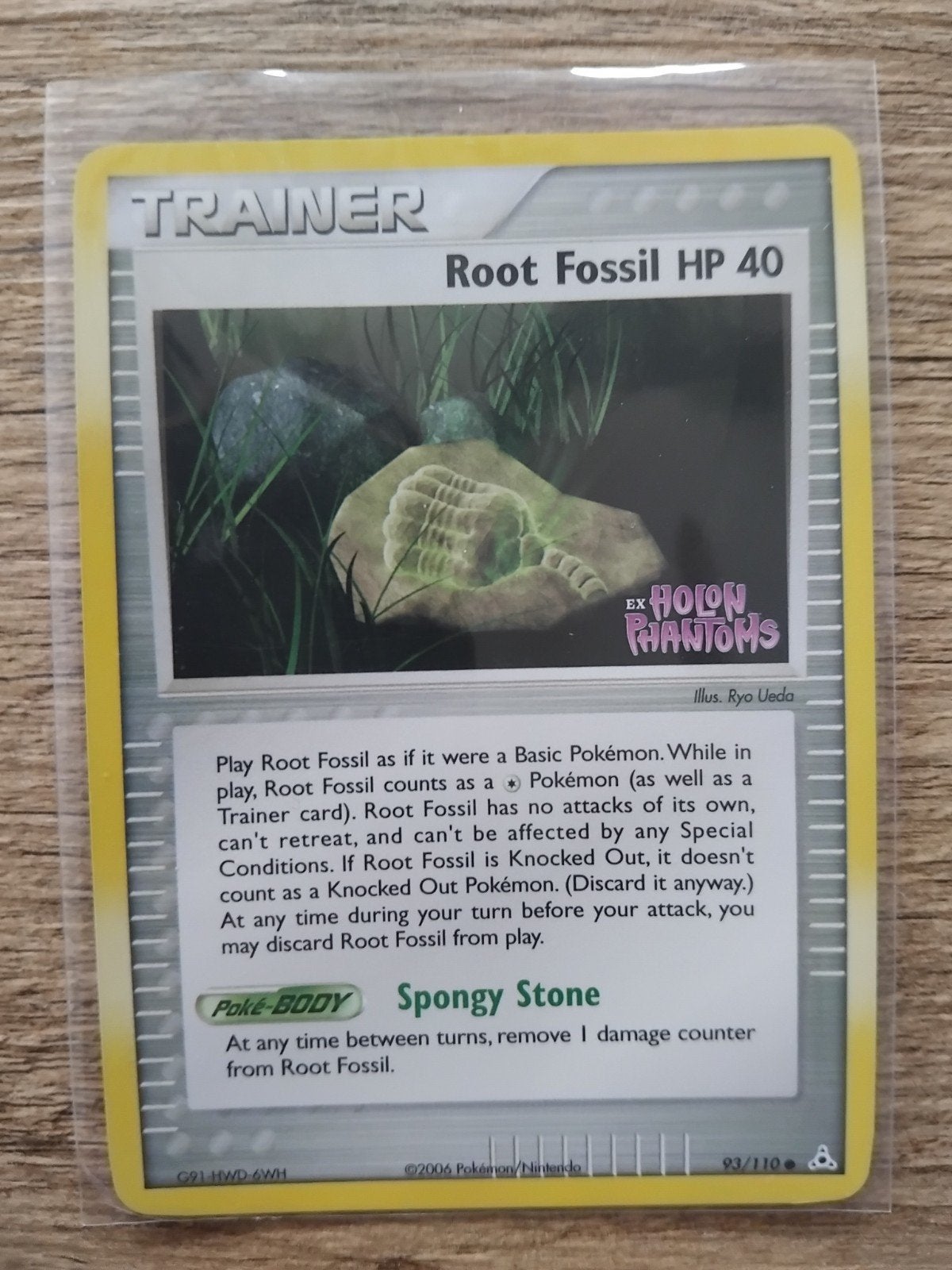 Pokémon TCG Root Fossil Trainer Kaart (EX Holon Phanto, Ophalen of Verzenden, Gebruikt, Losse kaart