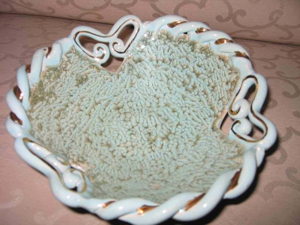 Brocante Jumbo plateel bonbonschaaltje fifties, Antiek en Kunst, Ophalen of Verzenden