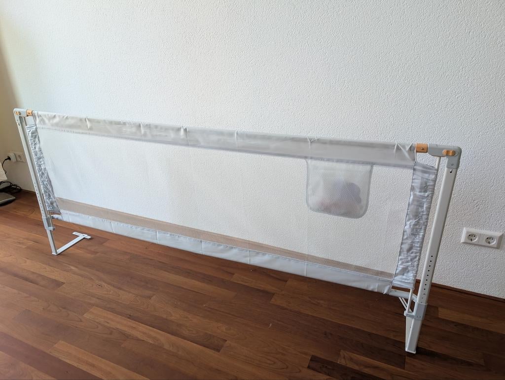 Bedhekje voor Ouders bed - Veilig en verstelbaar, Ophalen, Oprolhekje, Zo goed als nieuw, 115 cm of meer