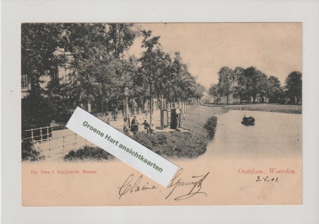 Woerden - Oostdam 1903 * Kraaijenbrink, Ophalen of Verzenden, Voor 1920, Gelopen, Utrecht
