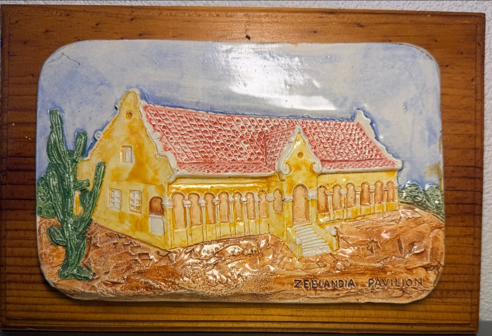 Uniek Tegel Reliëf Curaçao - Zeelandia Paviljoen, Ophalen of Verzenden