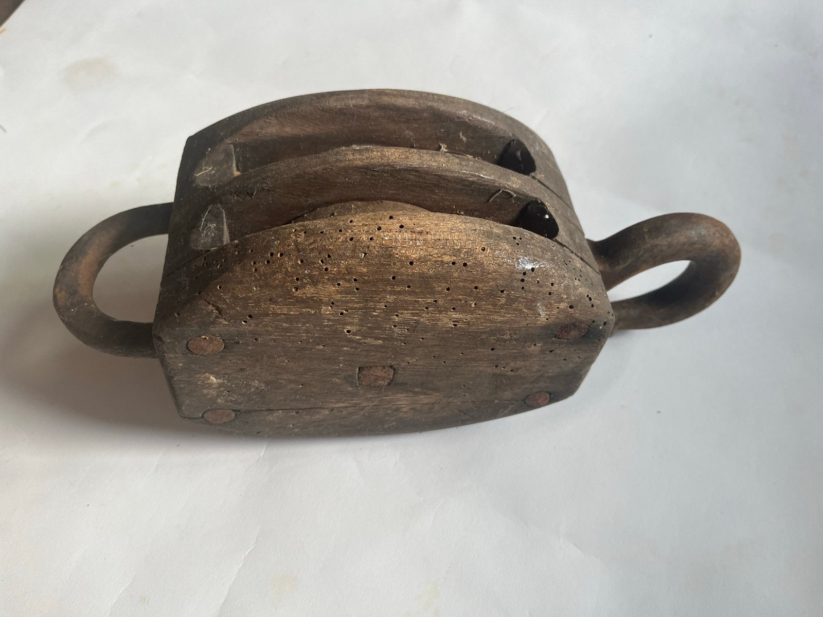 Antieke houten scheepskatrol  maritiem object, Ophalen