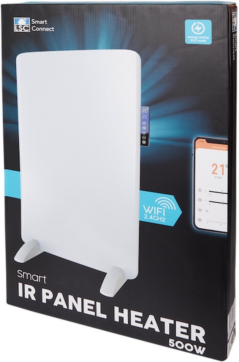 Smart IR Paneelverwarming 500W - LSC Connect, Ophalen, 30 tot 80 cm, 500 tot 800 watt, Kachel
