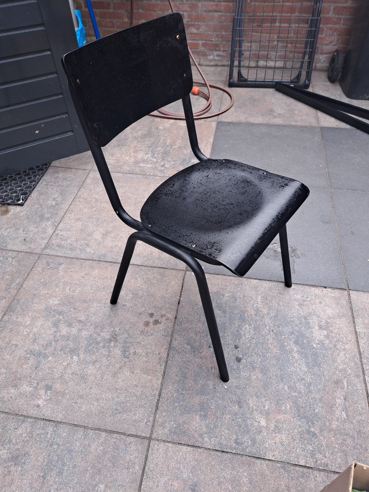 4 schoolstoelen stapelbaar zwart, Ophalen, Zwart, Vijf, Zes of meer stoelen