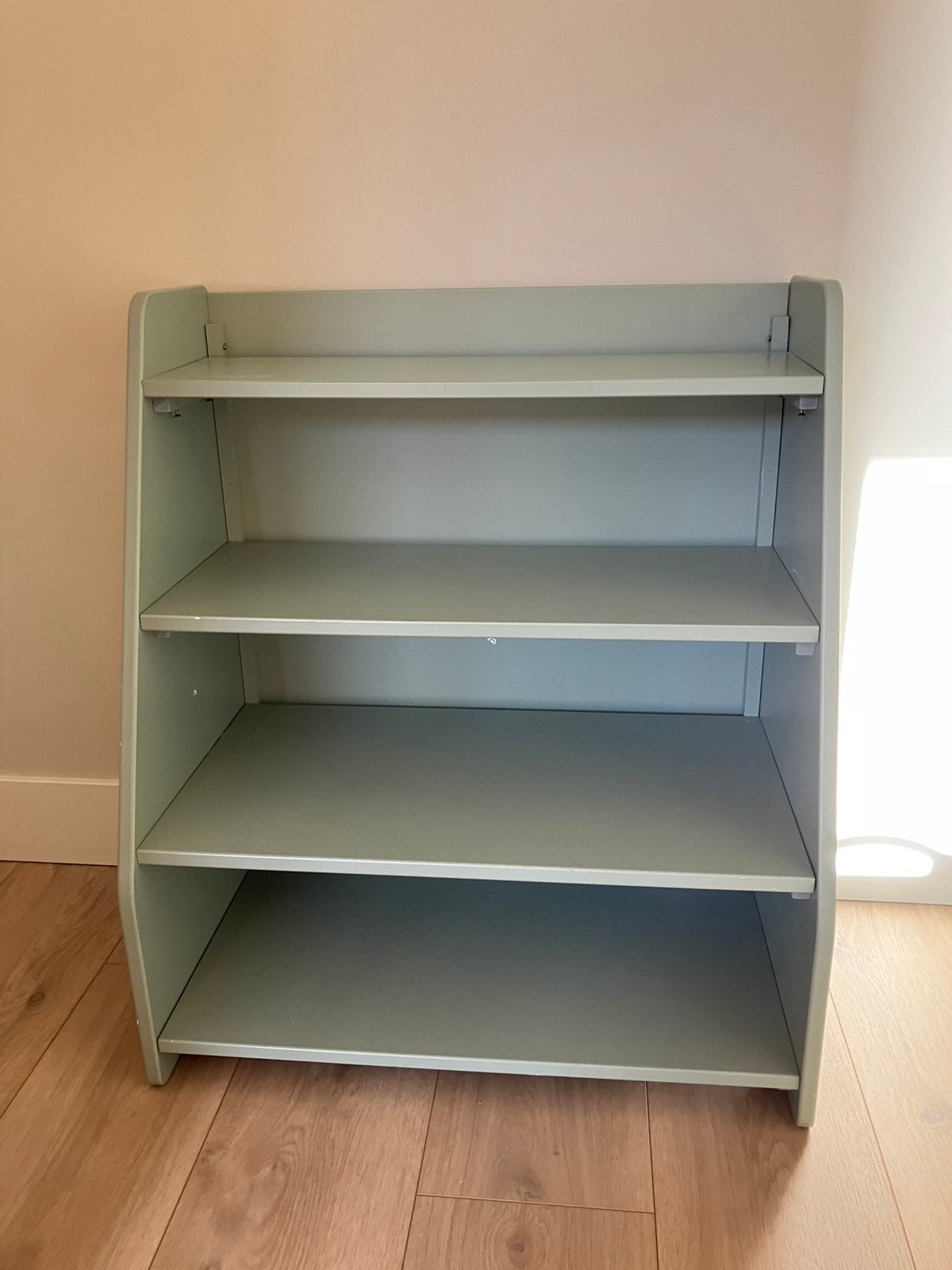 Boekenkastje / schoenenkastje groen, Ophalen, Gebruikt