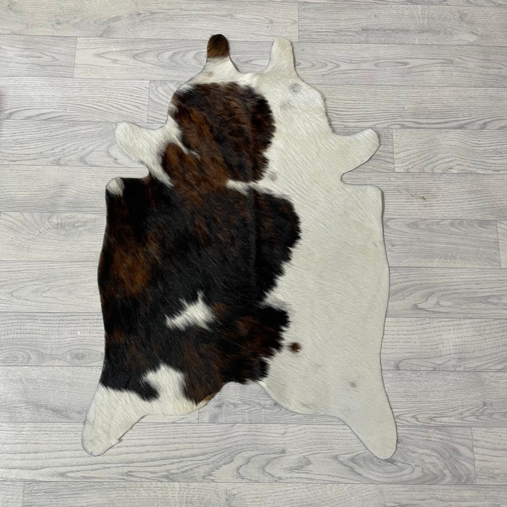 Mini koeienhuid bruin wit zwart 90x60cm #490 | Lederstore, Nieuw, Overige vormen, Zwart, 50 tot 100 cm
