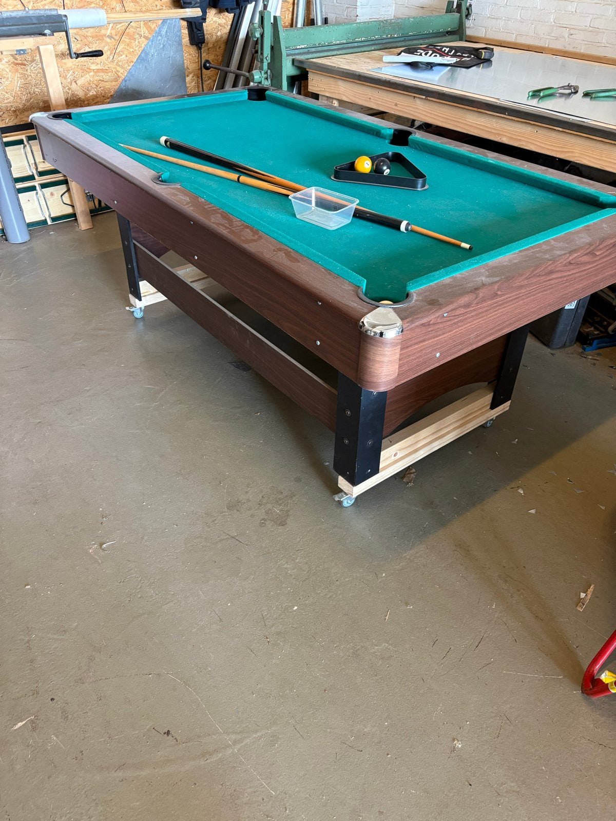 Gebruikte Pooltafel met Accessoires, Ophalen, Gebruikt, Pooltafel