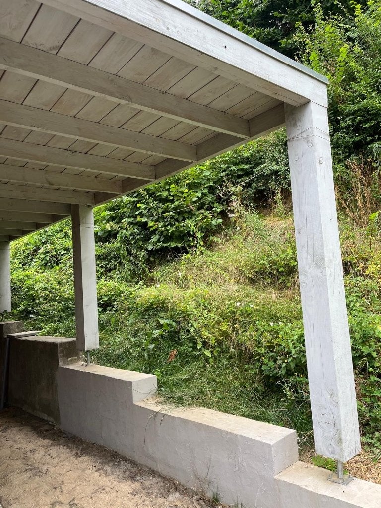 Douglas en vurenhout - Terrasoverkapping, Ophalen, Gebruikt, Balk, Vuren