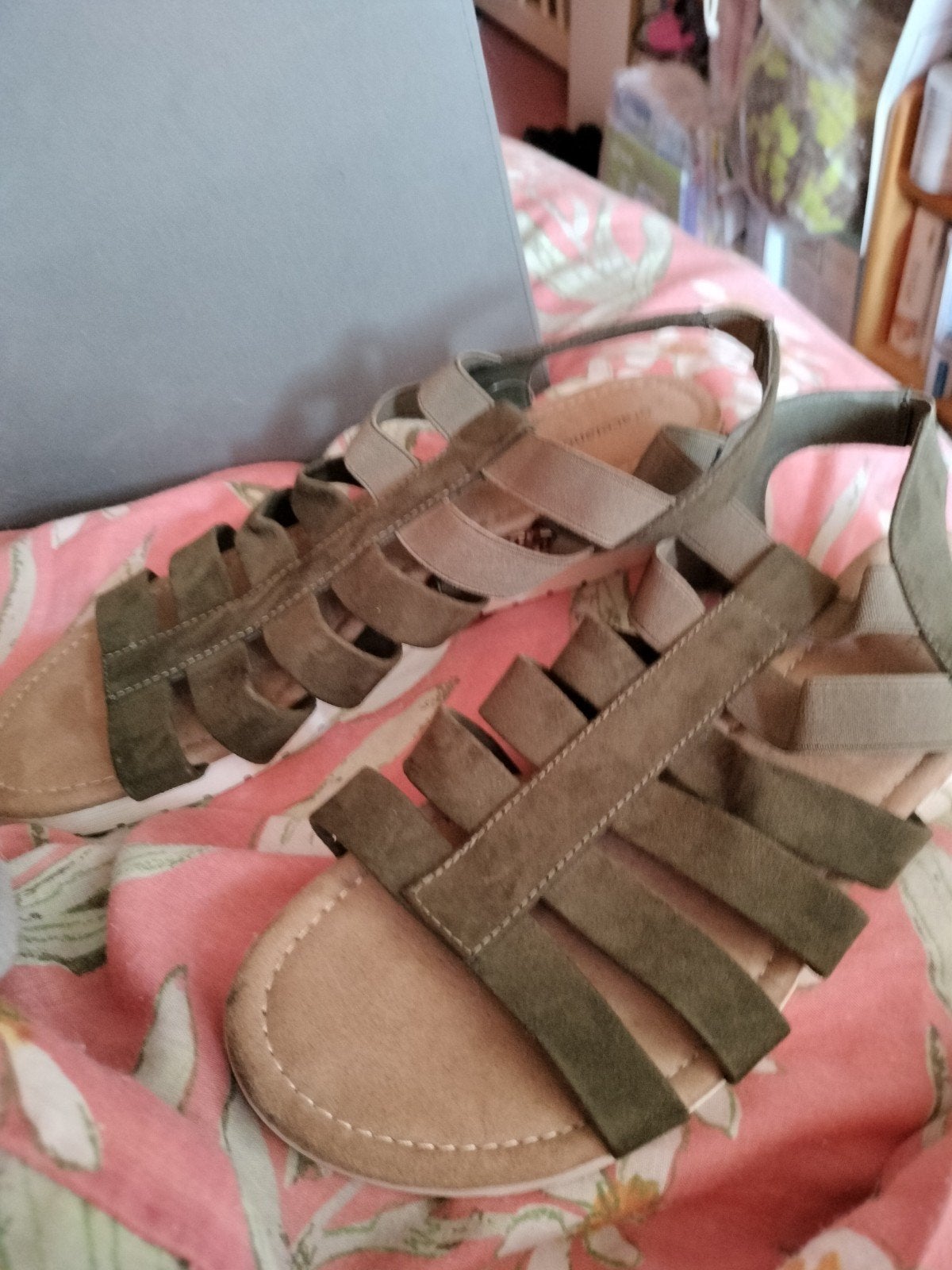 Sandalen, merk Graceland, donker groen, maat 41 - 42., Ophalen of Verzenden, Zo goed als nieuw, Groen, Sandalen of Muiltjes