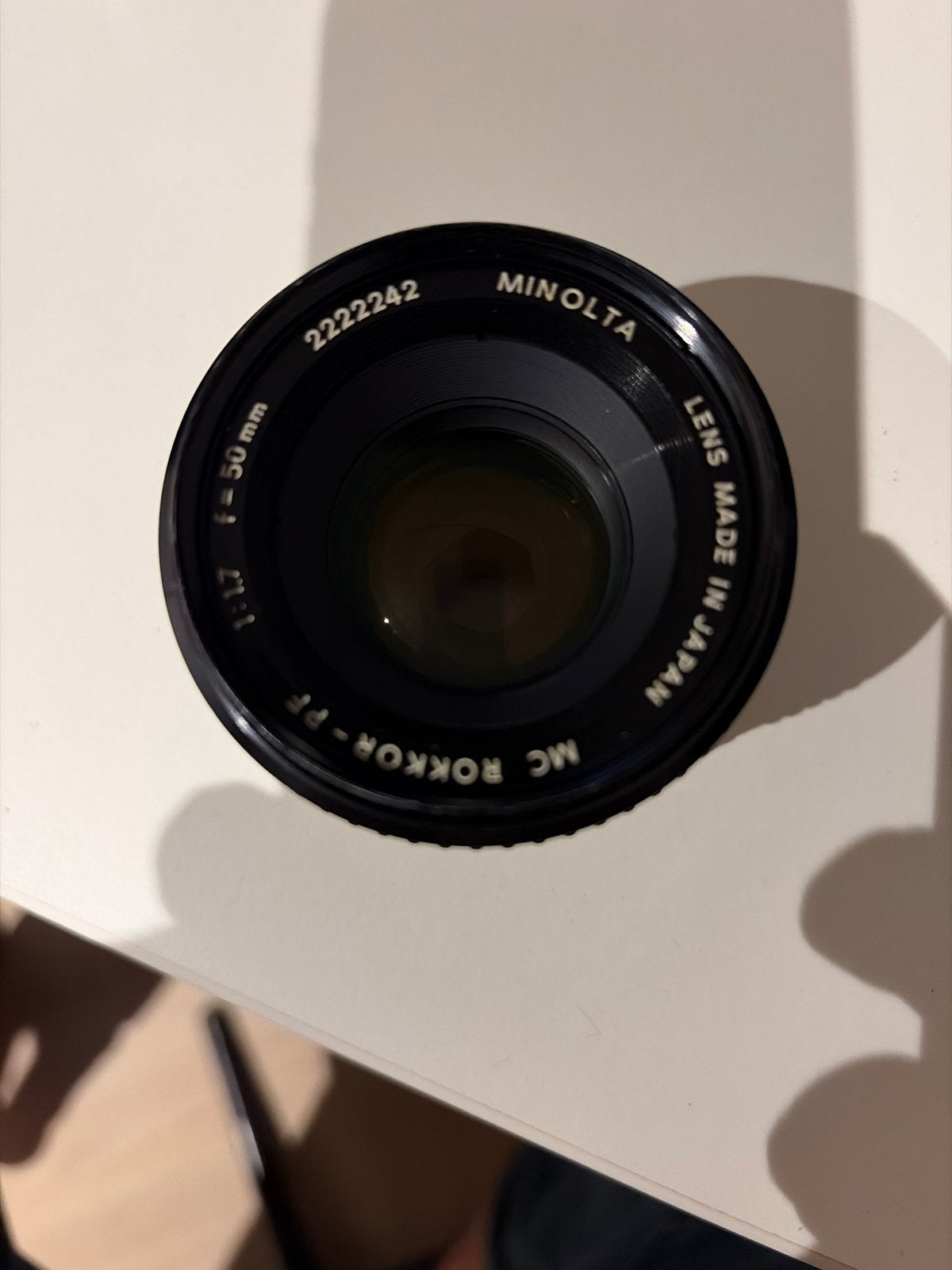 Minolta MC Rokkor-PF 50mm f/1.7 lens, Ophalen of Verzenden, Standaardlens, Overige vattingen, Zo goed als nieuw