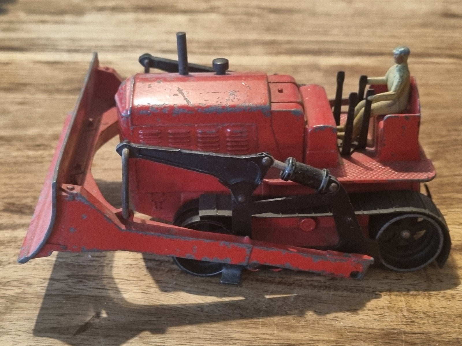Oude Dinky Supertoys Blaw Knox Bulldozer (Rood), Ophalen of Verzenden, Gebruikt