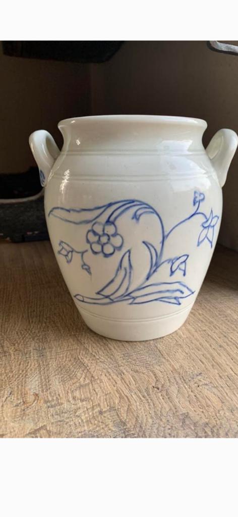 Zweedse oude “krus”   Inmaakpot confitpot “ Bikkel”, Antiek en Kunst, Ophalen of Verzenden