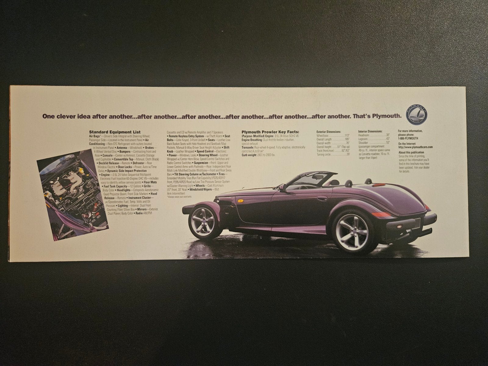 Brochure Plymouth Prowler USA, Ophalen of Verzenden, Zo goed als nieuw, Overige merken