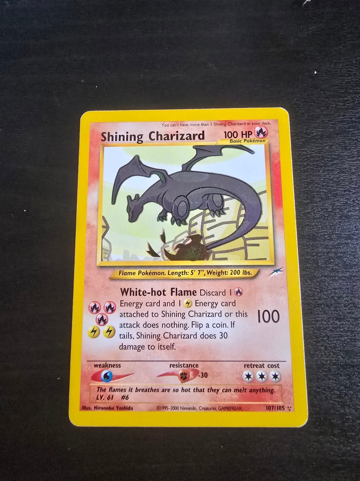 Shining Charizard, mooie staat! Zeldzame Pokemon kaart, Ophalen of Verzenden, Zo goed als nieuw