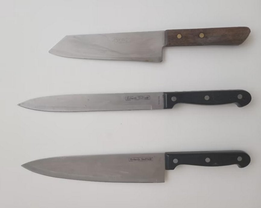 Messen Richards Sheffield en Kiwi Brand, Oosterveldweg 15, 7274 DZ, Verzenden, Zo goed als nieuw, Rvs of Chroom