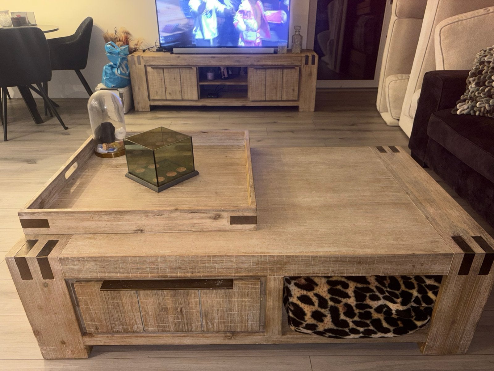 Bassano Salontafel en tv meubel, Ophalen, Gebruikt, 100 tot 150 cm, Minder dan 100 cm