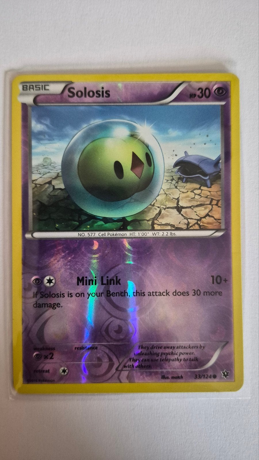Solosis 33/124 – XY Fates Collide, Verzenden, Nieuw, Losse kaart