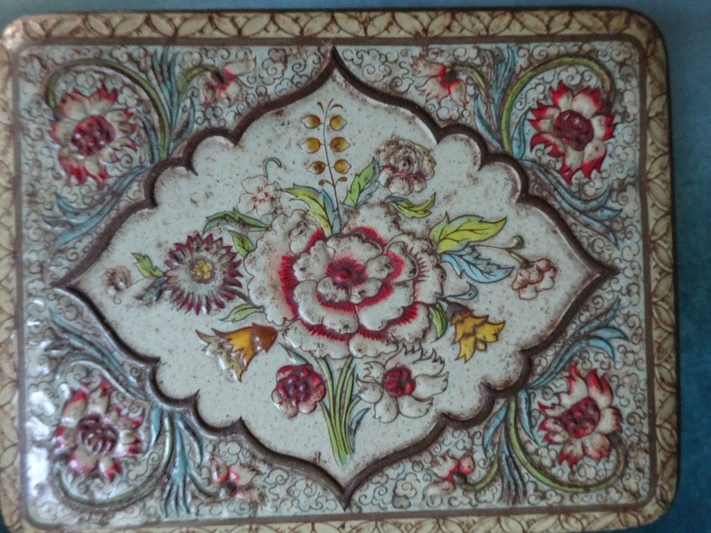 Daher blikje met bloemen, Ophalen of Verzenden, Gebruikt, Overige, Overige merken