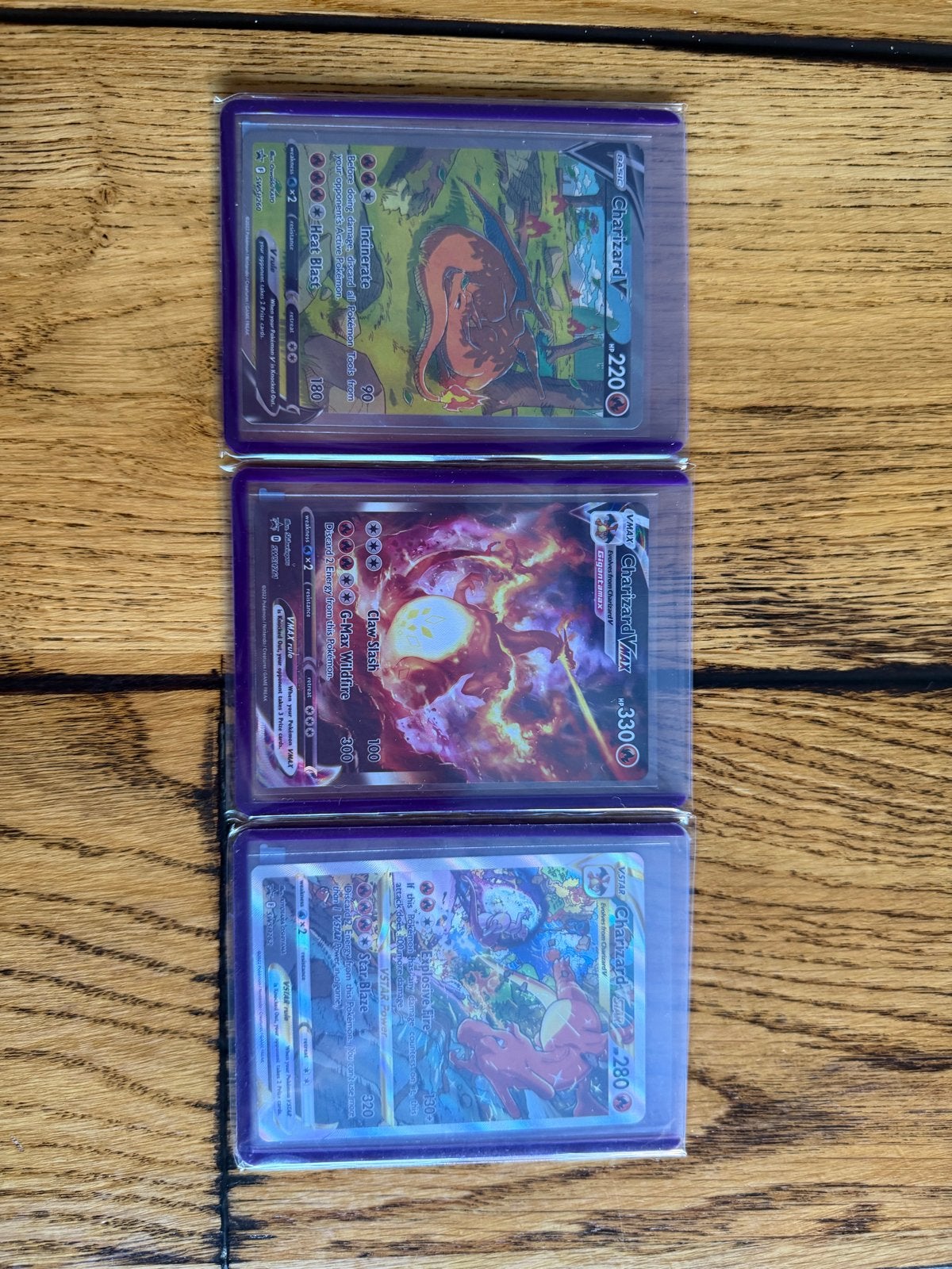 Charizard Pokémon Kaarten Charizard V, VMAX en VSTAR Set, Hobby en Vrije tijd, Ophalen, Zo goed als nieuw, Meerdere kaarten, Foil
