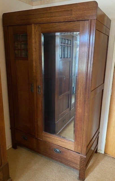 Antiek Kledingkast artdeco stijl model 02, Ophalen