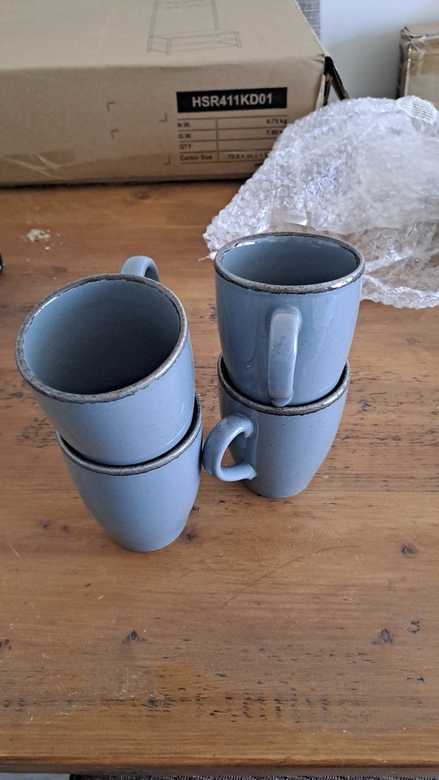Set van 4 nieuwe koffiemokken - nooit gebruikt, Ophalen of Verzenden
