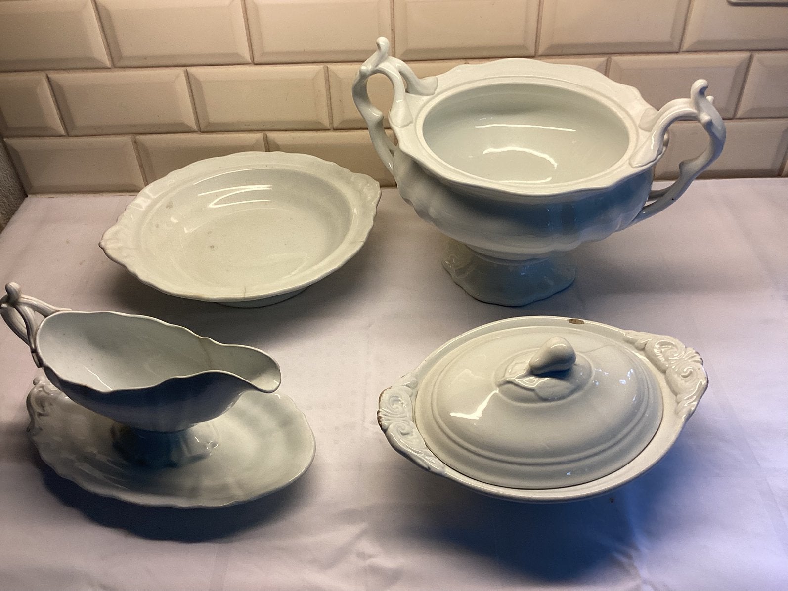 Antiek Decoratief Serviesgoed ‘Petrus Regout Maestricht’, Antiek en Kunst, Antiek | Servies los, Ophalen of Verzenden