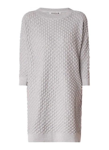 Sweater stof  jurk VANILIA 3D stof textuur one size, Kleding | Dames, Maat 38/40 (M), Vanilia, Ophalen of Verzenden, Knielengte