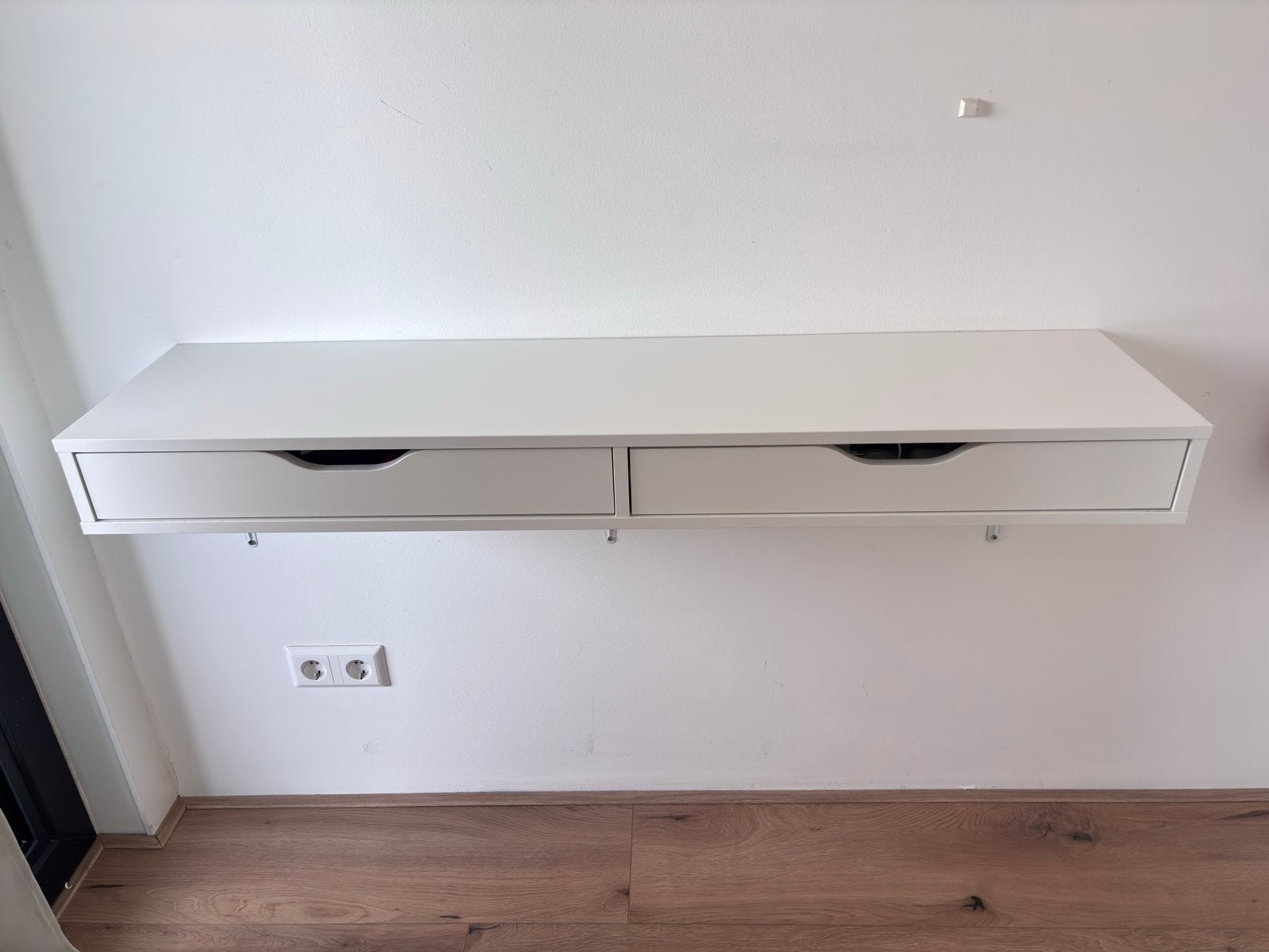 IKEA EKBY ALEX wandplank met lades - Wit, zo goed als nieuw, Ophalen, Overige materialen, 100 tot 150 cm, Zo goed als nieuw