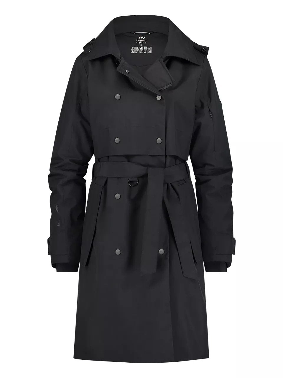ANWB Torrei, Parka, regenjas Human Nature, zwart maat S, Ophalen, Zo goed als nieuw, Maat 36 (S), Zwart
