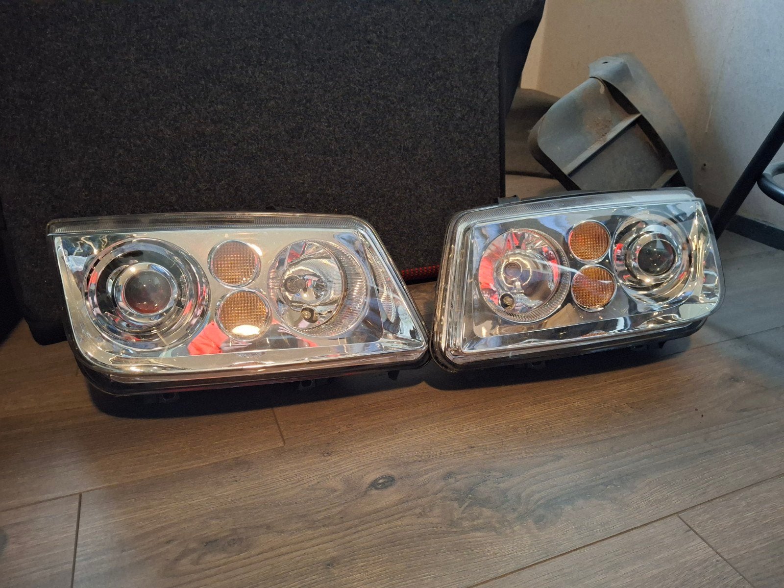 VW Bora Depo V6 Look Koplampen Set, Ophalen of Verzenden, Gebruikt, Volkswagen