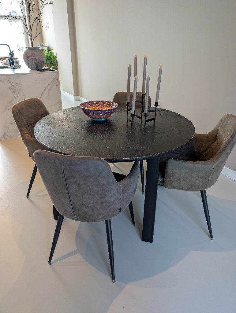 Set eetkamer, Ophalen, Zo goed als nieuw, Modern, 4 tot 6 stoelen