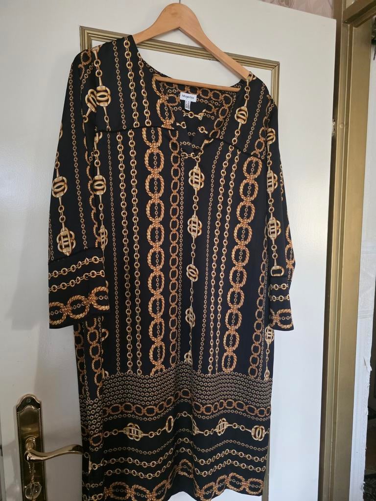 Mayerline Jurk met Gouden  - Maat 44/ 46  XL, Kleding | Dames, Mayerline, Zwart, Maat 46/48 (XL) of groter, Ophalen of Verzenden