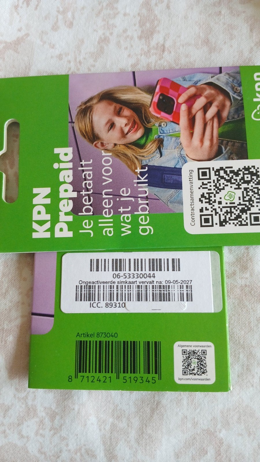 MOOI NUMMER KPN PREPAID 0653330044, Ophalen of Verzenden, Nieuw, KPN, Simkaart