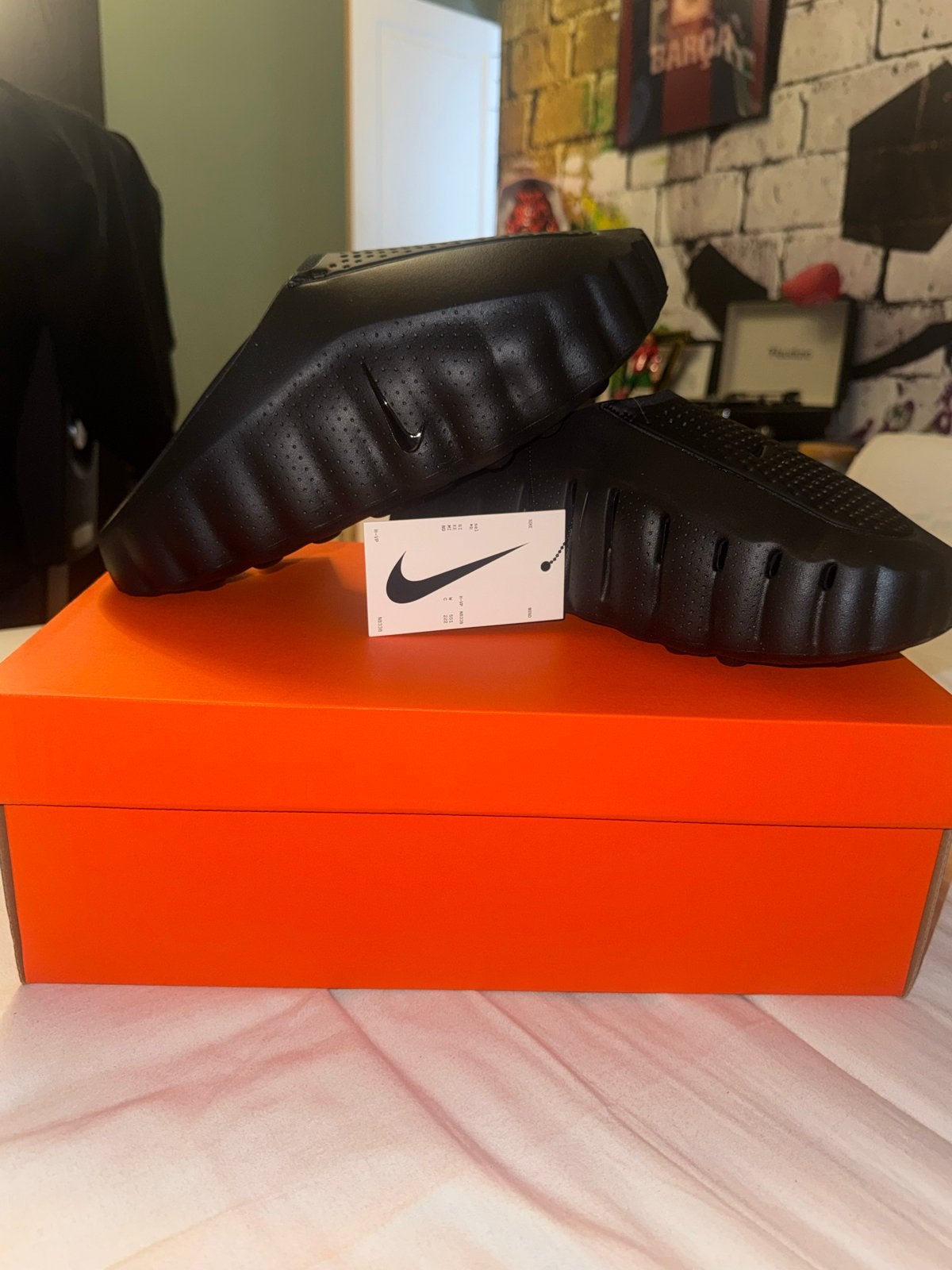 Nike Mind 001 Zwarte Slippers - Maat 46, Ophalen of Verzenden, Nieuw, Zwart, Slippers
