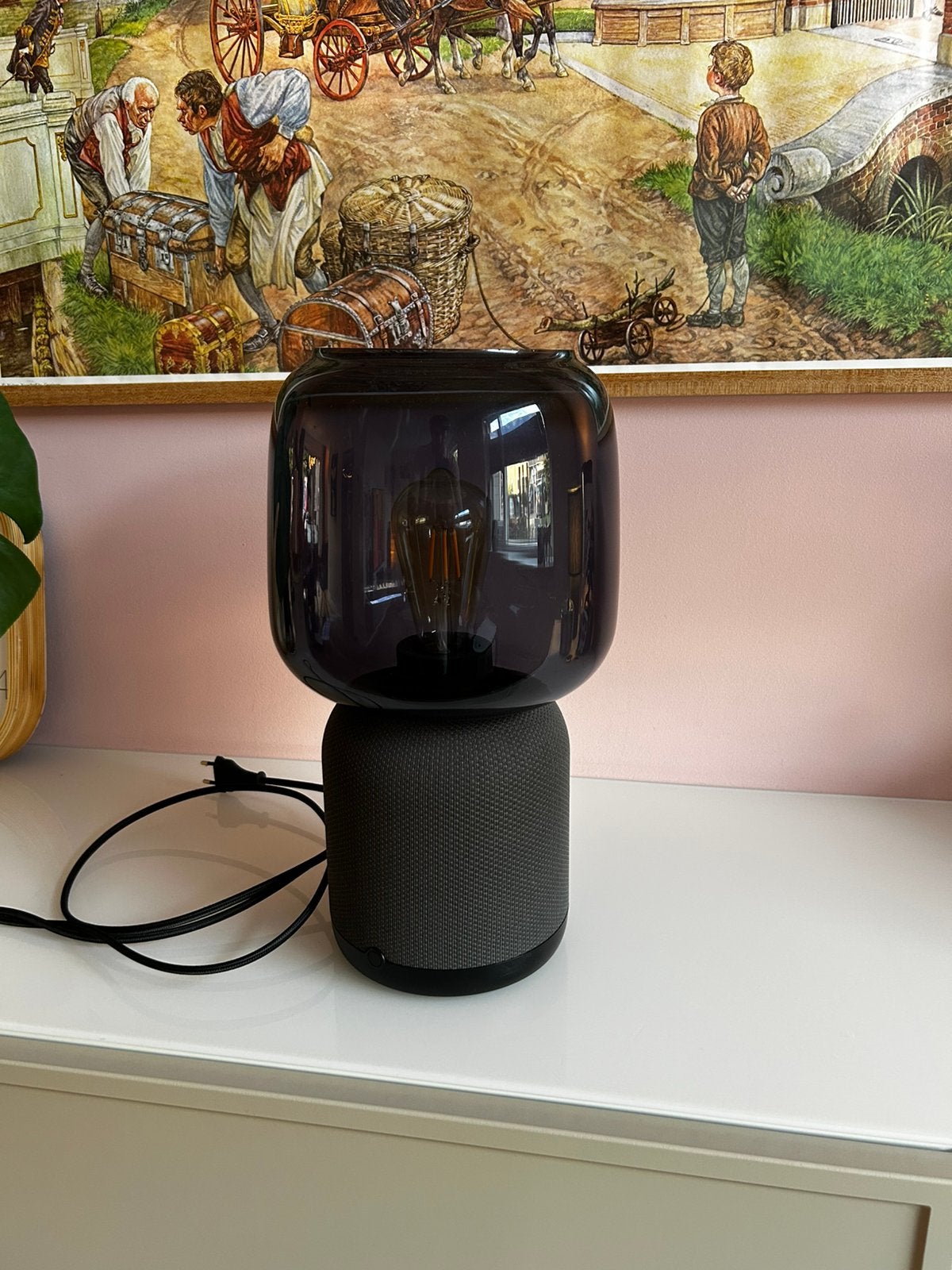 IKEA SYMFONISK tafellamp met wifi-speaker – zwart, Ophalen, Overige typen, Zo goed als nieuw, Sonos
